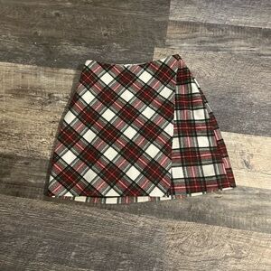 Plaid hollister wool skirt